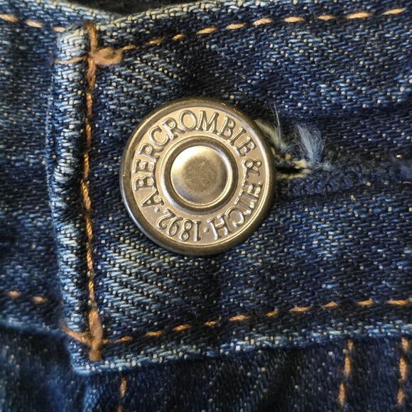 Abercrombie & Fitch Annie High Rise Jeans Women’s 24 Short Distressed Floral - Picture 2 of 8